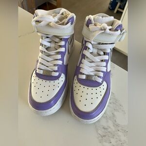 Nike AF1 mid 06 GS white with custom paint.  Boys youth size 5.5/womens 7.5